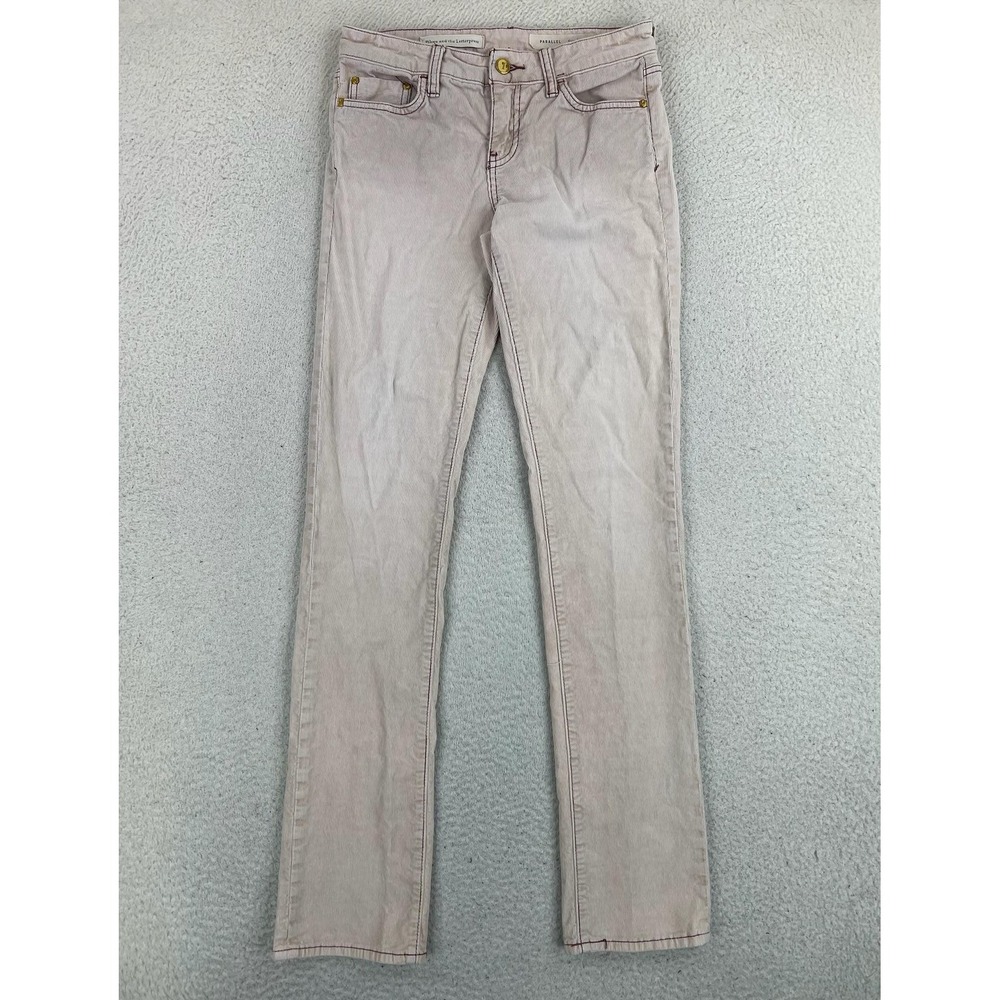 Pilcro And The Letterpress Parallel Skinny Jeans Womens 26 Pink Corduroy